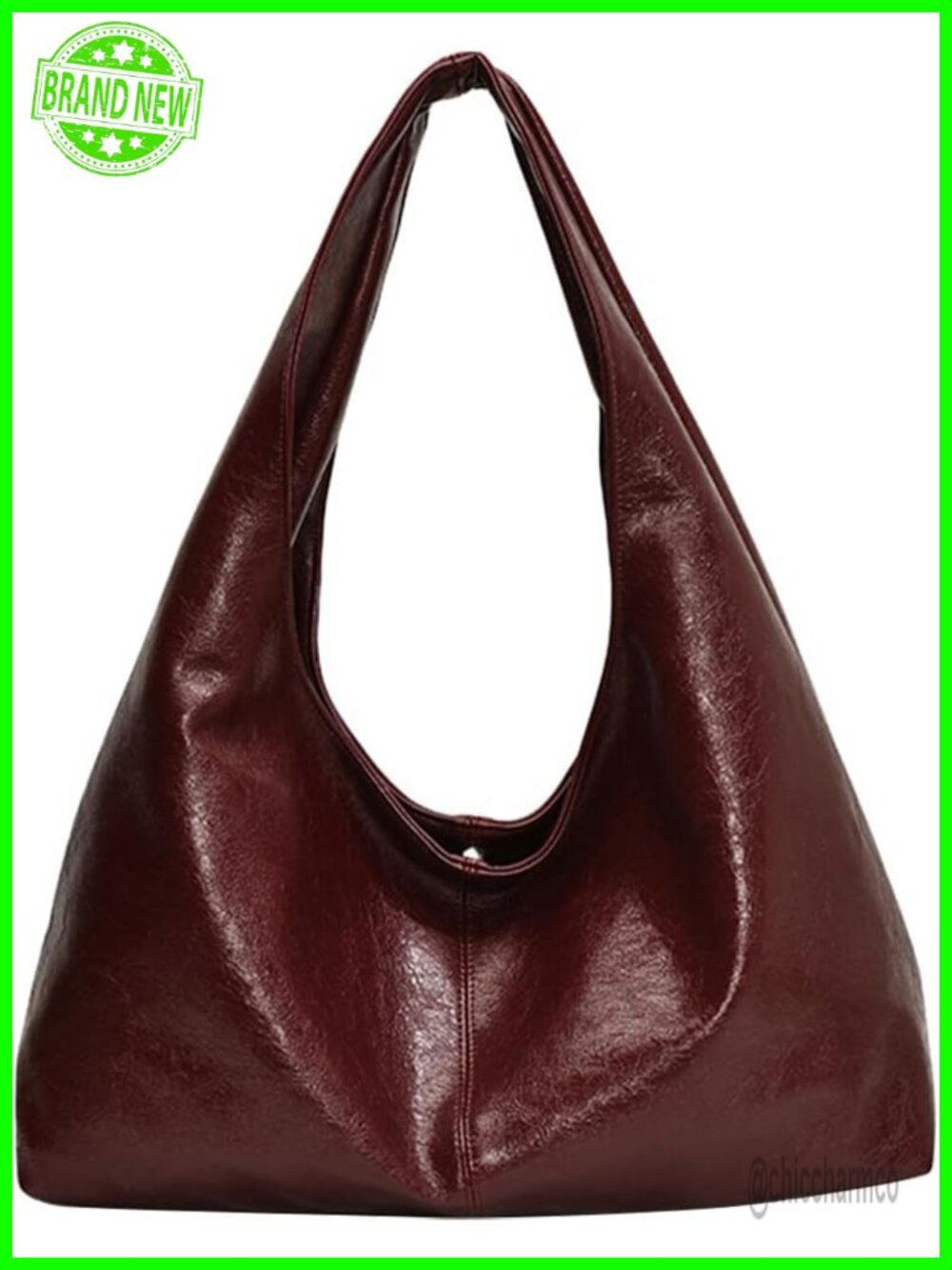 Large Slouchy Faux Leather Hobo Tote Bag for Women Work Laptop Purse